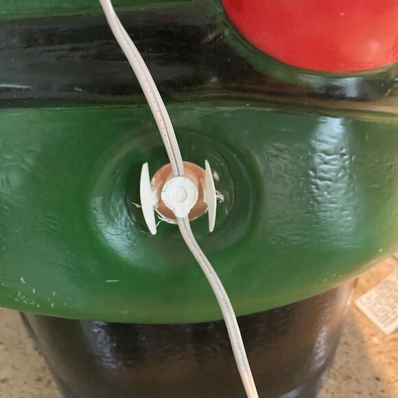 Gnome Elf Holding Lantern 28" Santa Light-Up Plastic Blow Mold Tested Works Read - Picture 5 of 10